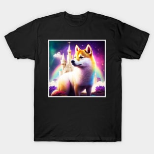 Shiba Inu Dog, Magical Land, Fantasy T-Shirt